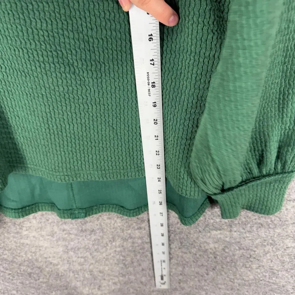 Blu Pepper Sweater Pullover Women M Medium Green Knit Long Sleeve Round Neck - Picture 6 of 7